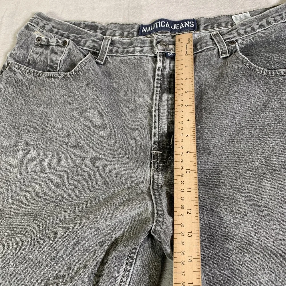 Vintage Nautica Jeans Company Shorts Mens 40 Gray Denim Baggy 11